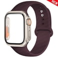 thumbnail image 1 of ALMNVO Sport Silicone Band + Glass Hard Case Cover Compatible with Apple Watch Bands and Case 45mm 44mm 41mm 40mm Women Men, Sport Strap and Tempered Glass Bumper for iWatch Series 9 8 7 SE 6 5 4, 1 of 11