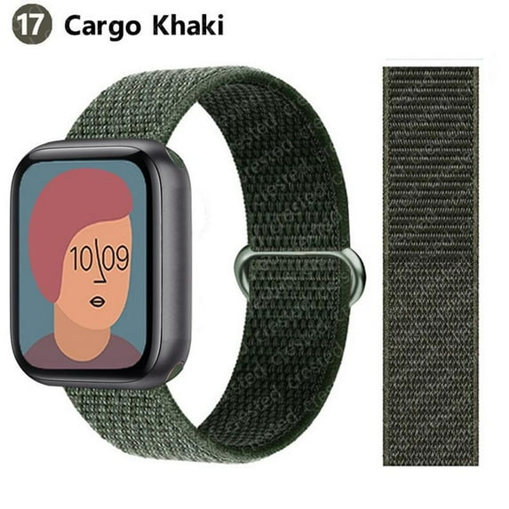 ALMNVO Strap for Apple Watch Band 45mm 41mm 44mm 40mm 42mm 38mm, Breathable Soft Sport Loop Wristband Replacement Strap for iWatch Series 6 5 4 3 SE 7 -17#