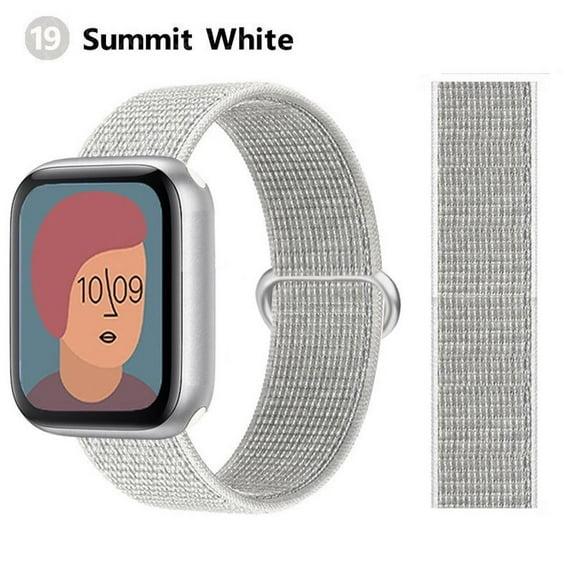 ALMNVO Strap for Apple Watch Band 45mm 41mm 44mm 40mm 42mm 38mm, Breathable Soft Sport Loop Wristband Replacement Strap for iWatch Series 6 5 4 3 SE 7 -19#