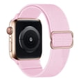 thumbnail image 1 of ALMNVO Stretchy Solo Loop Band Compatible with Apple Watch Bands for 44mm 40mm 38mm 42mm 41mm 45mm for Women Men, Soft Nylon Elastic Braided Replacement Straps for iWatch SE Series 7/6/5/4/3/2/1, 1 of 9