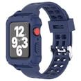 thumbnail image 1 of ALMNVO Transparently Sport Strap + Soft Case Compatible with Apple Watch Bands 44mm 40mm 45mm 42mm 41mm 38mm for iWatch Series 9 8 7 SE 6 5 4 3 2 1 Silicone Bracelet and Protective Bumper Cover, 1 of 9