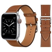 ALMNVO UP Leather Single Tour Band Compatible with Apple Watch Bands 44mm 40mm 45mm 41mm 38mm 42mm 49mm UP Leather Wristbands Replacement iWatch Series 6 SE 7 3 4 5 Ultra 8 9