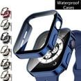 thumbnail image 1 of ALMNVO Waterproof Cases Compatible with Apple Watch Case 45mm 41mm 44mm 40mm Waterproof Tempered Glass Screen Protector Case Accessories Edge Bumper iWatch 8 7 4 5 SE 6 Cover, 1 of 7