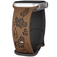 thumbnail image 1 of ALMNVO Women Silicone Sport Bands Compatible with Apple Watch Band iWatch Seresi Bands 41mm 40mm 38mm 49mm 45mm 44mm 42mm for iWatch Ultra Series 9 8 SE 7 6 5 4 3 2 1, Engraved Butterfly Strap, 1 of 10