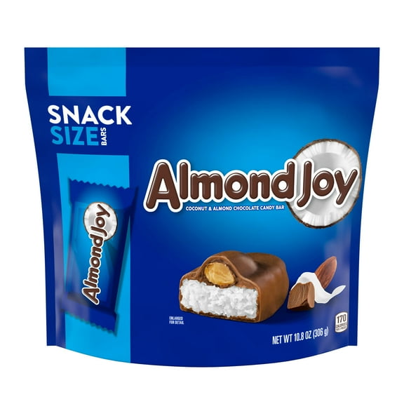Almond Joy Coconut and Almond Chocolate Snack Size Candy, Bag 10.8 oz