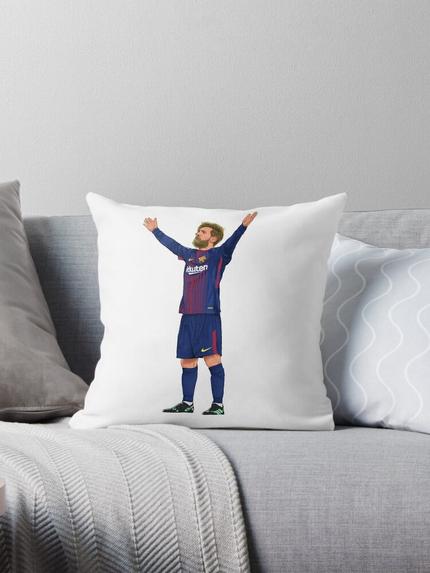 ASPORIC Lionel Messi Sticker Goat Throw Pillow Covers 1 Pack Farmhouse ...