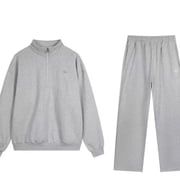 ALO Accolade 1/4 Zip Pullover & Accolade Sweatpant Set Heather Grey Size Medium