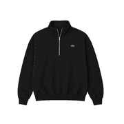 ALO Accolade 1/4 Zip Pullover Black - Size Small