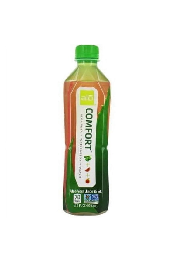 Comfort Aloe Vera Juice Drink Watermelon and Peach 16.9 fl oz Pack of 4