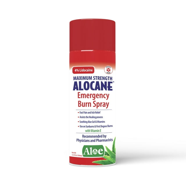 ALOCANE® Emergency Burn Spray, 4 Lidocaine Max Strength Fast Pain Itch