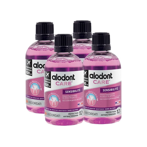 ALODONT Care Sensitivity | Daily Mouthwash | Helps Protect Sensitive Teeth | Freshens Breath | Prolongs the Effectiveness of Brushing | from 7 Years Old | Pack of 4 x 100 ml
