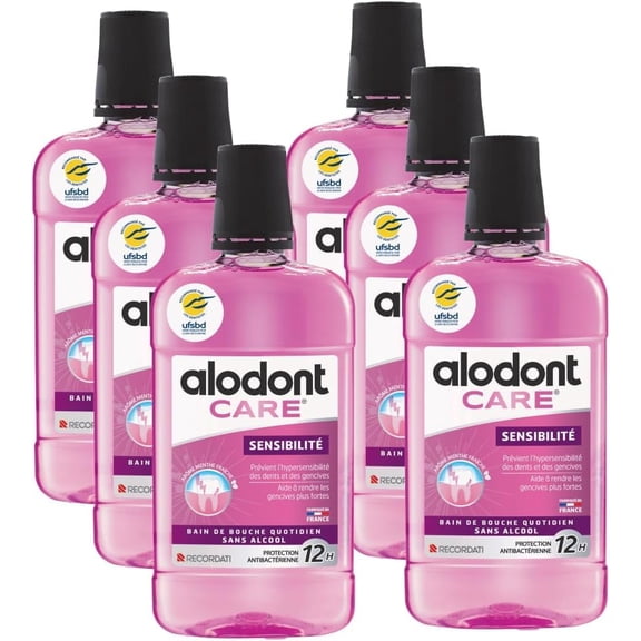 ALODONT Care Sensitivity | Daily Mouthwash | Helps Protect Sensitive Teeth | Freshens Breath | Prolongs the Effectiveness of Brushing | from 7 Years Old | Pack of 6 x 500 ml