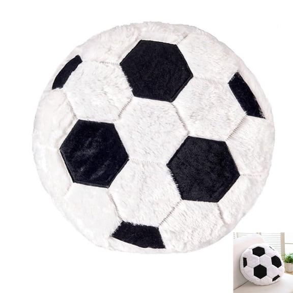 ALOEWXXR 14 inch Soccer Plush Pillow Soft Football Shaped Throw Cushion Plush toy, for Kids Boy Girls Children Room Decor Sofa Cushion