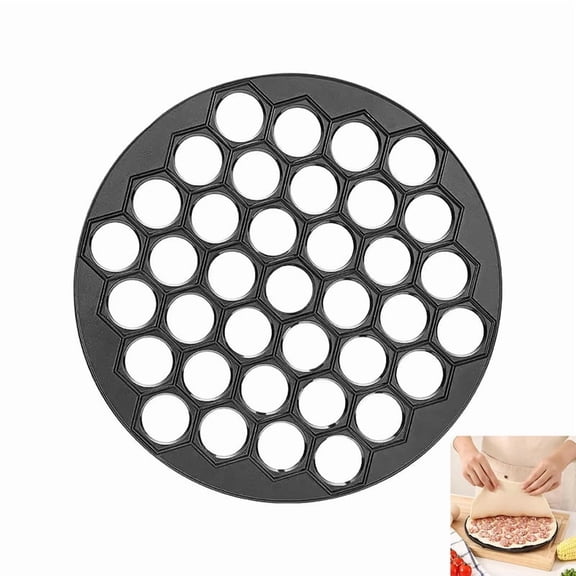 ALOEWXXR Black 37 Holes Metal Ravioli Dumpling Mold, Maker Reusable, Handmade Dumpling Cutter Tools,Kitchen Utensils