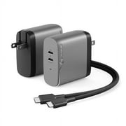 ALOGIC 2X68 Rapid Power 68W GaN Charger, Gray