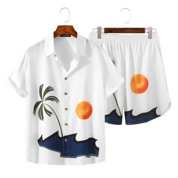 ALOHA Hawaiian Beach Shorts Set