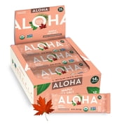 ALOHA Plant Based Protein Bars, Maple Sea Salt, 14g Protein Pack of 12