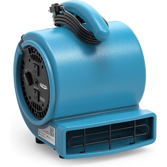 ALORAIR 1000 CFM Air Mover Blower Fan,Utility Fan with 3 Speeds, 5 Adjustable Angles and Daisy Chain - Ideal for Water Damage Restoration and Plumbing - GE1000A