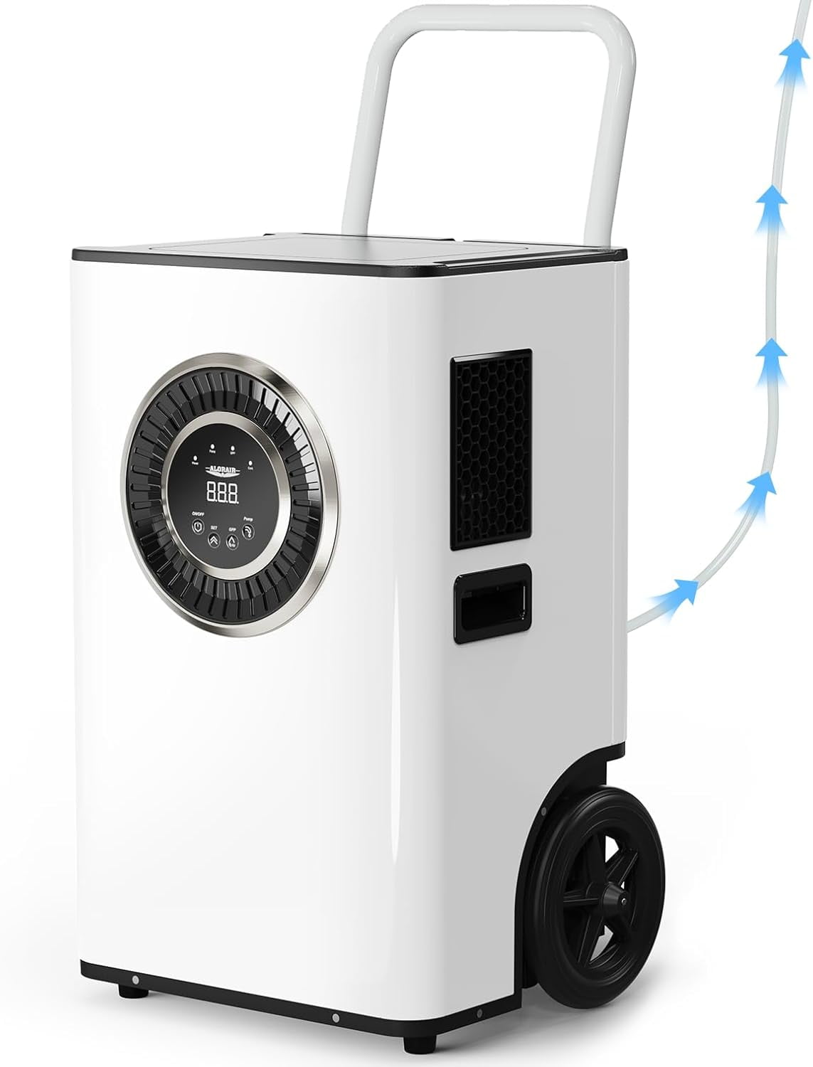 ALORAIR 110PPD Commercial Dehumidifier with Pump & Drain Hose, SLGR Tech Dehumidifiers for Large Room, Basement, Warehouse Water Damage Restoration, Industrial Space to 1,300 Sq.Ft, 5 Years Limited