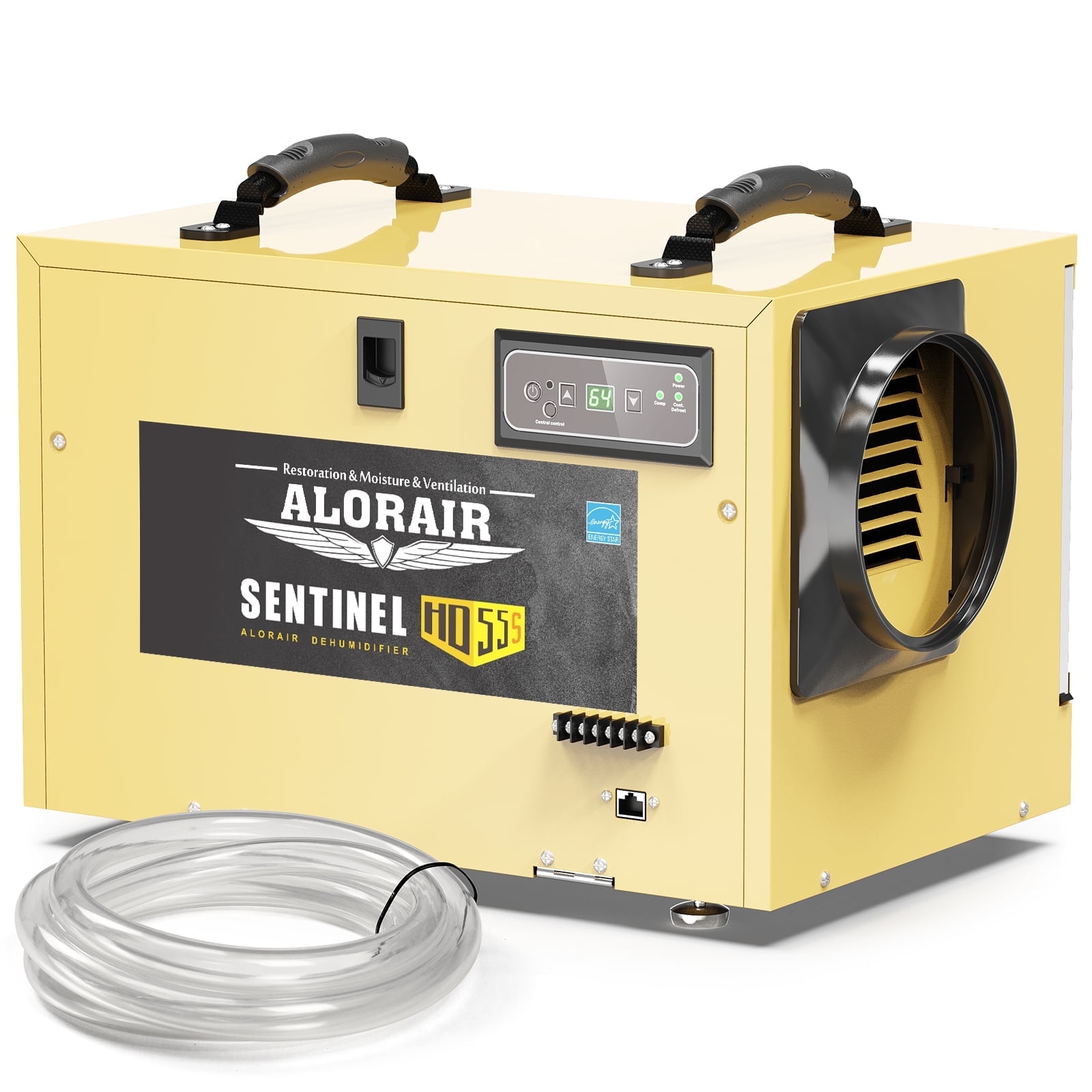 ALORAIR 120 PPD Commercial Dehumidifier, with Drain Hose for Crawl Spaces, Basements, Industry Water Damage Unit, cETL Listed, Compact, Auto Defrost Crawlspaces Dehumidifiers, Gold