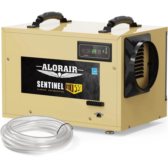 ALORAIR 120 PPD Commercial Dehumidifier, with Drain Hose for Crawl Spaces, Basements, Industry Water Damage Unit, cETL Listed, Compact, Auto Defrost Crawlspaces Dehumidifiers, Up to 1,300 sq.ft,Gold