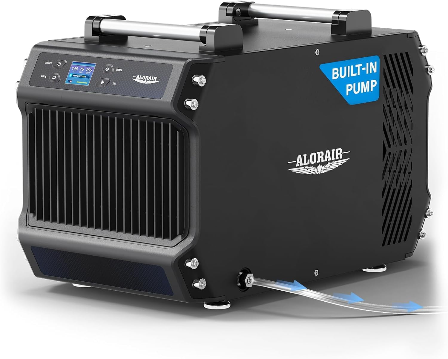 ALORAIR 145 Pint Crawl Spaces Dehumidifier with Pump and Drain Hose,  Auto Defrost for Crawlspaces, Commercial, Basements, and Large Rooms up to 1800 Sq.Ft