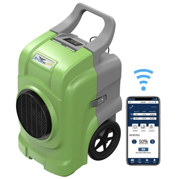 ALORAIR 270 PPD Smart Wi-Fi Portable Industrial Commercial Dehumidifier for Flood Restoration
