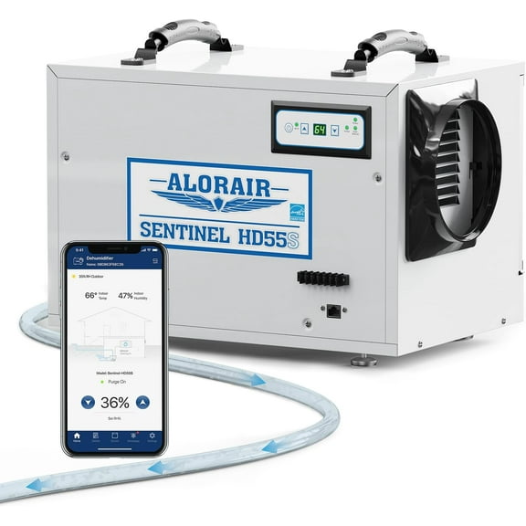 ALORAIR Crawl Space Dehumidifiers, 120 PPD Energy Star Wi-Fi APP Controls Crawlspace Dehumidifiers, Auto Defrost Basement Commercial Dehumidifiers