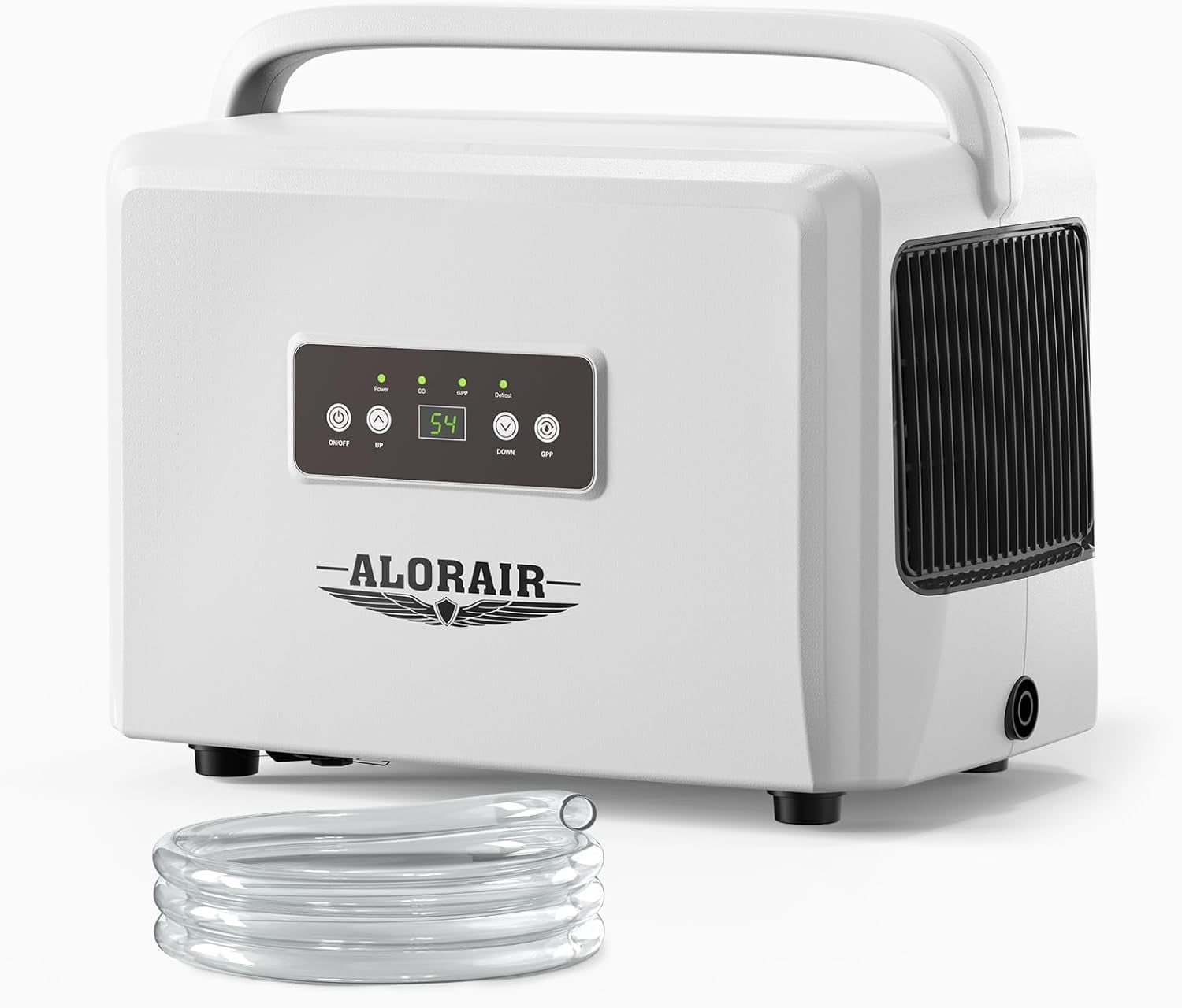ALORAIR Crawlspaces Dehumidifier , Attic Dehumidifier 70 Pints with Drain Hose for Basements, Industry Water Damage Unit, Energy Star, Compact, Auto Defrost, Memory Starting Crawl Spaces Dehumidifie