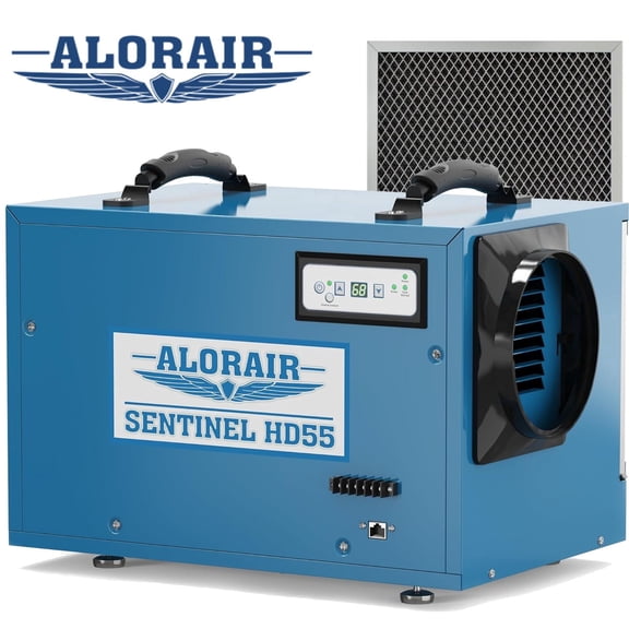 ALORAIR Dehumidifier 113 Pint, Up to 1,200 Sq.Ft. with drain Hose for Crawl Spaces, Basements, Industry Water Damage Unit, Compact, Portable, Auto Defrost, Memory Starting,6 Years Warranty