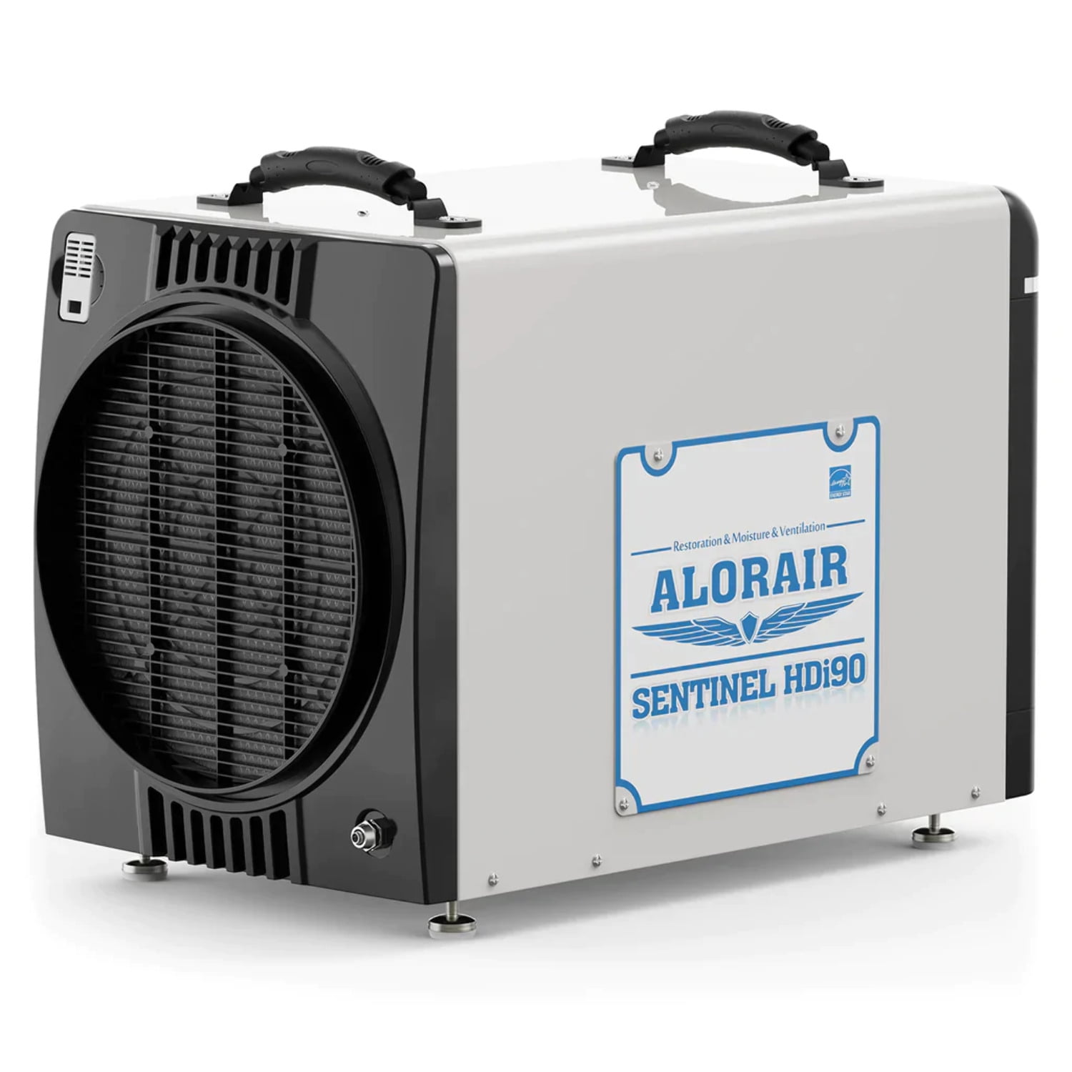 ALORAIR HDi90 DUCT-ABLE VERSION BASEMENT/CRAWL SPACE DEHUMIDIFIERS 90 PPD COMMERCIAL INDUSTRIAL DEHUMIDIFIER WITH PUMP  DRAIN HOSE, ENERGY STAR LISTED, AUTO DEFROSTING, 5 YEARS WARRANTY, WHOLE HOMES