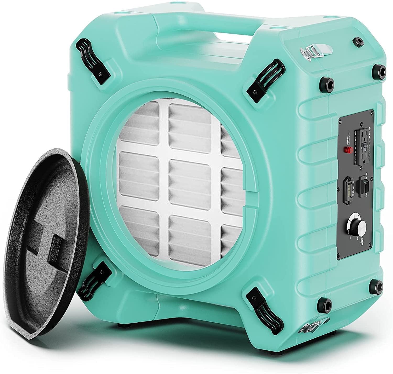 ALORAIR HEPA Pro 770 Industrial Air Scrubber, Air Purifier, 3-Stage Filtration System for Water Damage Restoration Interior Decoration, Green