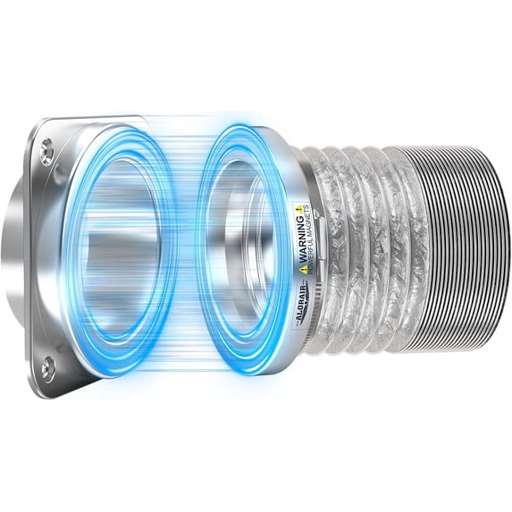 ALORAIR Magnetic Dryer Vent Connector Kit | DV180 Airtight Seal Dryer Vents Coupling | Easy to Clean Quick Connector Including 4 inch Duct Hose and 2 Clamps