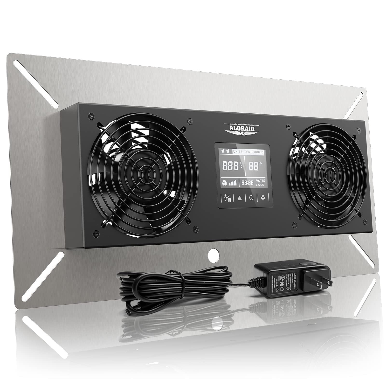 ALORAIR Crawl space Basement Ventilator Fan, VentirPro-S2 with Temperature Humidity Controller, Timing Cycle, Speed Control, for attic, garage, shed, crawl space, basements, 240CFM