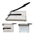 thumbnail image 1 of ALORHARDRO 12.87" Paper Cutter for Cardstock, A4 Stack Guillotine Paper Trimmer with Adjustable Guide, Cut 10-Sheets Capacity, Metal Base with 1/2" Gridlines, Paper Slicer, 1 of 11