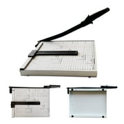 ALORHARDRO 12.87" Paper Cutter for Cardstock, A4 Stack Guillotine Paper Trimmer with Adjustable Guide, Cut 10-Sheets Capacity, Metal Base with 1/2" Gridlines, Paper Slicer