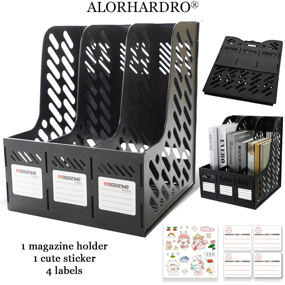 ALORHARDRO Collapsible Magazine File Holder Binder Holder for Desk ...