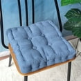 thumbnail image 1 of ALORINA Square Corn Kernel Textured Chair Pad, Tufted Corduroy Seat Cushion, Thick Handmade Puffy Floor Cushion for Dining Chair Office Sofa, Blue, 13.78" x 13.78" x 2.76", 1 of 6