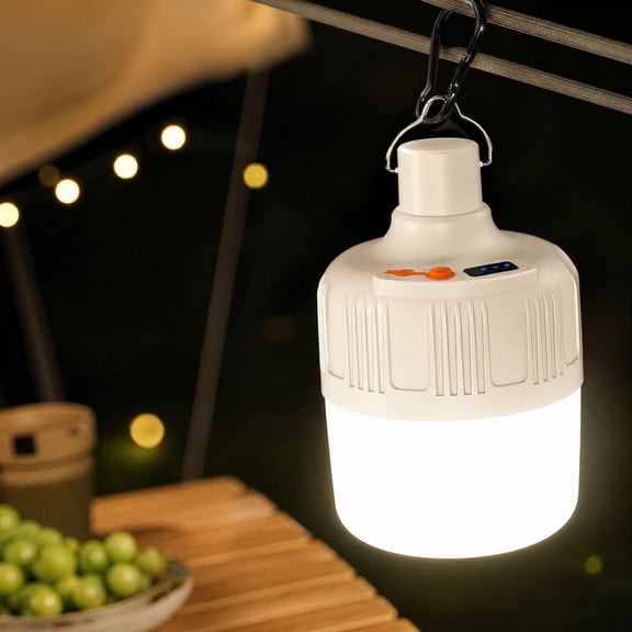 ALORINA USB Rechargeable LED Lantern, Hanging Camping Light with Battery Display, Waterproof Tent Lamp for Outdoor Night Market and Indoor Emergency Lighting