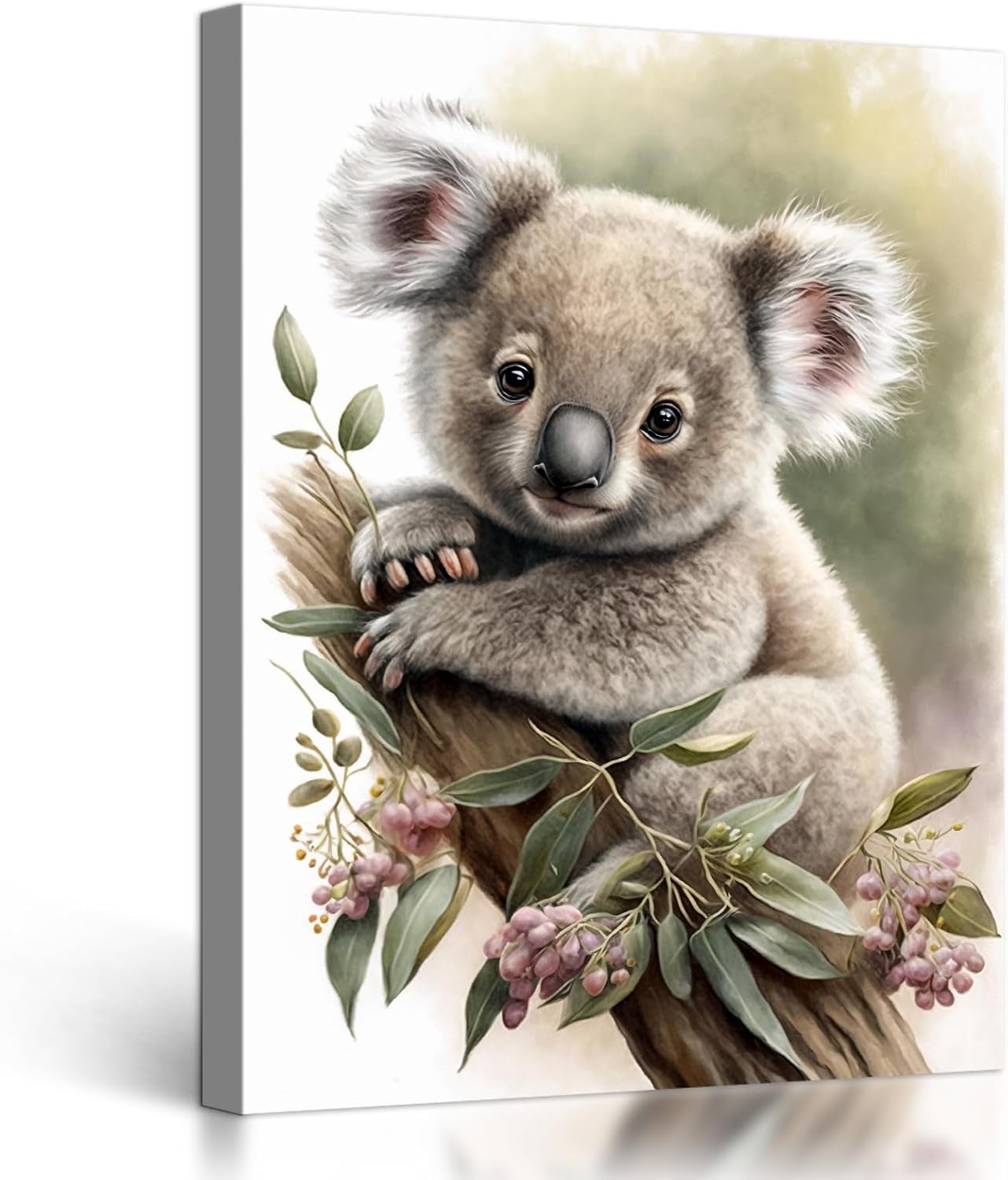 ALOUYA Animals Wall Art Poster Cute Koalas Print on Canvas Picture ...