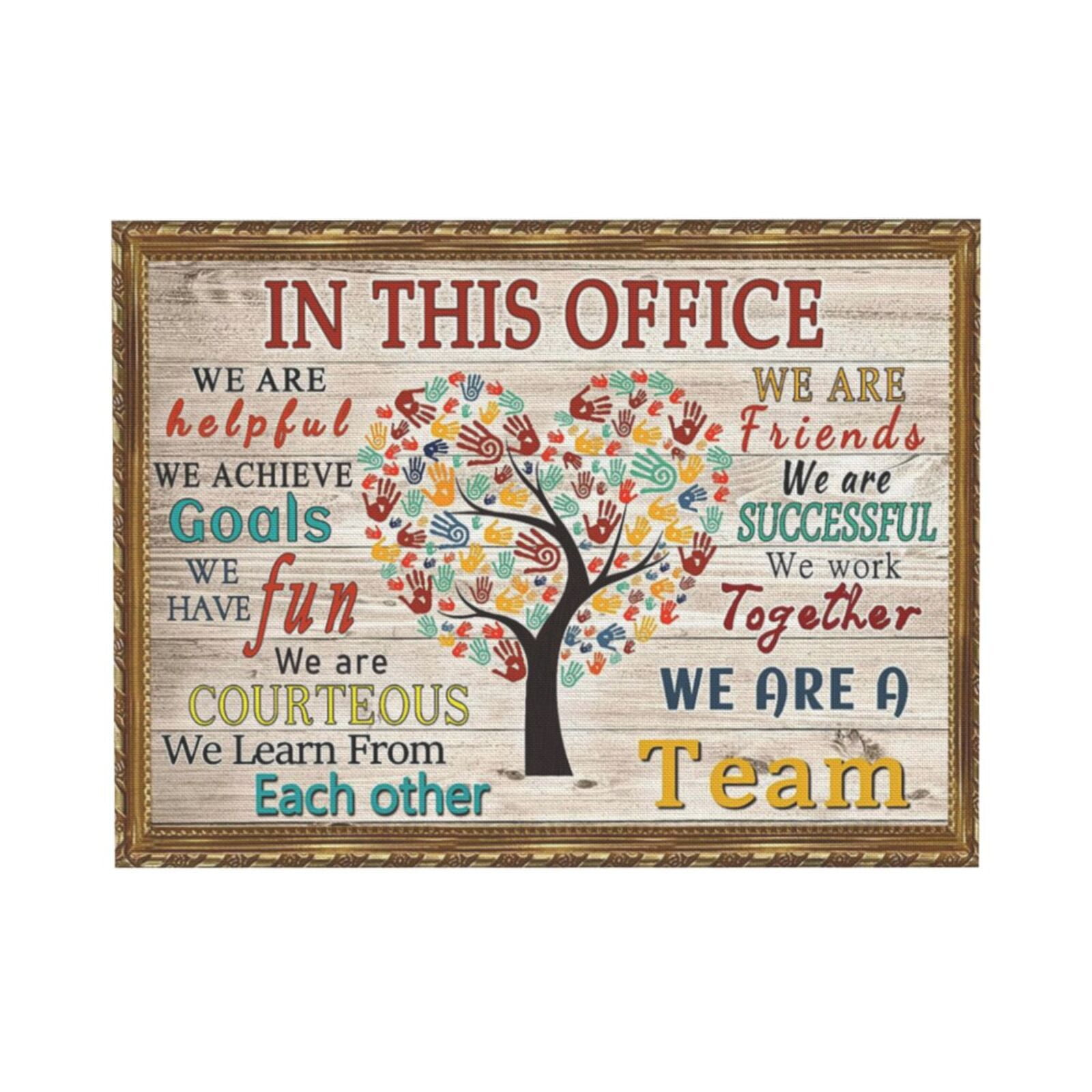 Set Decorazioni Da Parete In Tela Con Frasi Motivazionali | YEOION | 6 Pezzi Per Ufficio E Classe