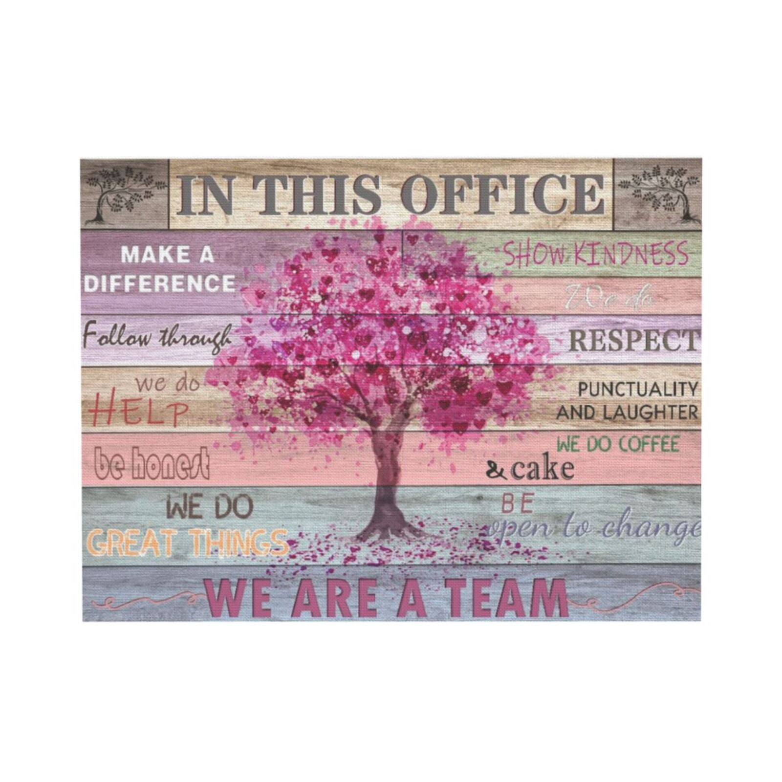 ALOUYA Pink Inspirational Wall Art for Office Women Motivational Quotes ...