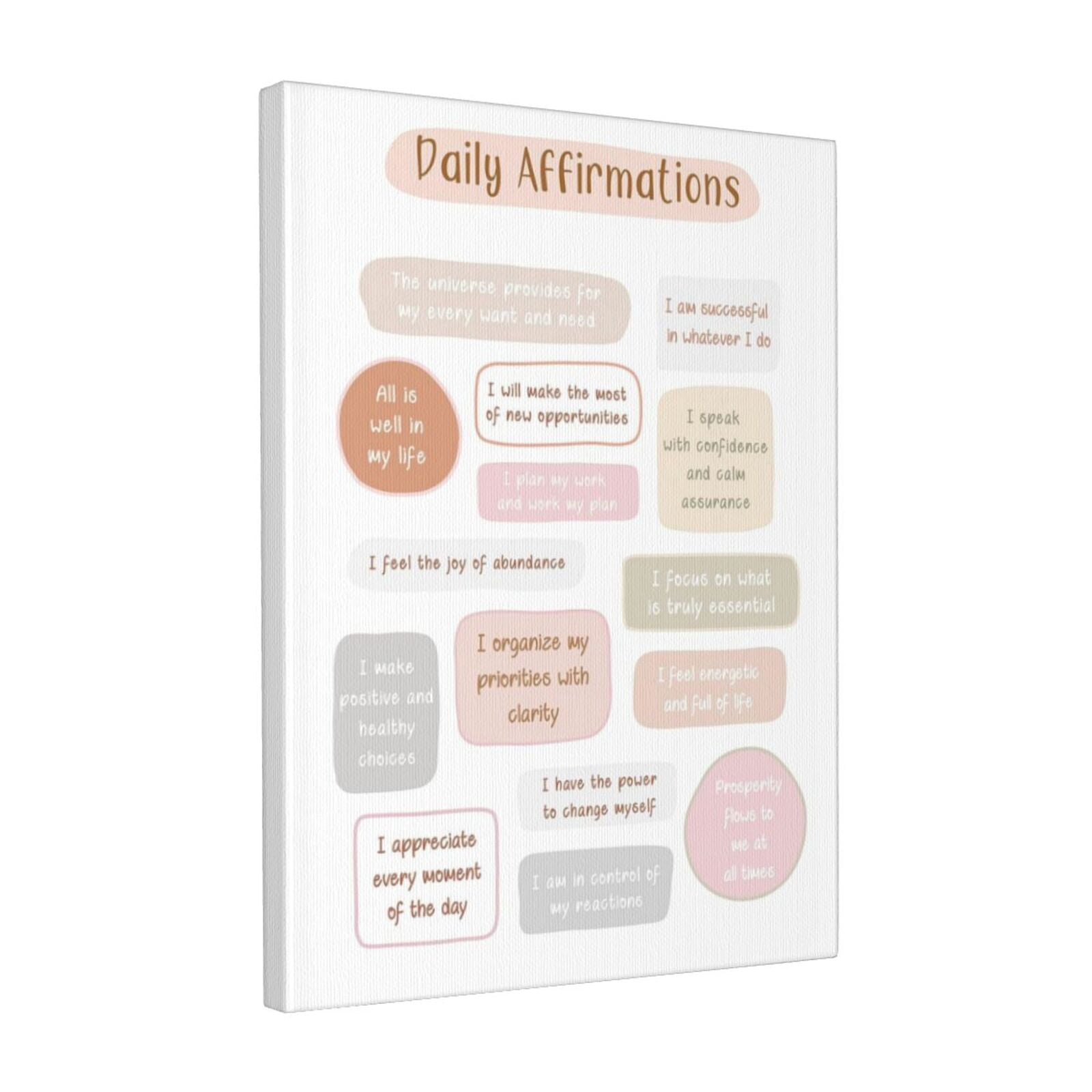 ALOUYA Positive Affirmations Wall Decor Inspirational Wall Art For ...
