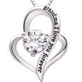 thumbnail image 1 of ALOV Jewelry Sterling Silver "grandma I love you forever" Love Heart Cubic Zirconia Pendant Necklace, 1 of 6