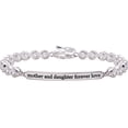 thumbnail image 1 of ALOV Jewelry Sterling Silver "mother and daughter forever love" Cubic Zirconia Bracelet, 1 of 6