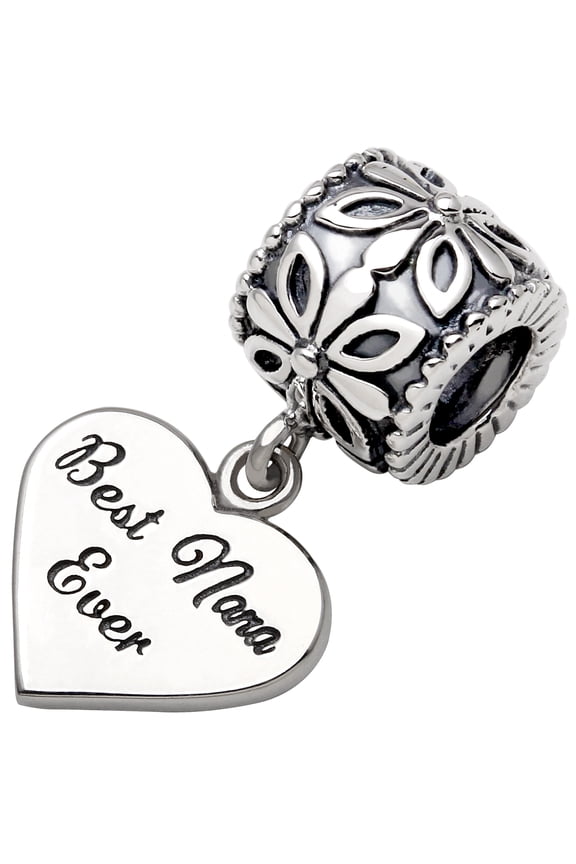 Sterling Silver "Best Nana Ever" Charm Bead