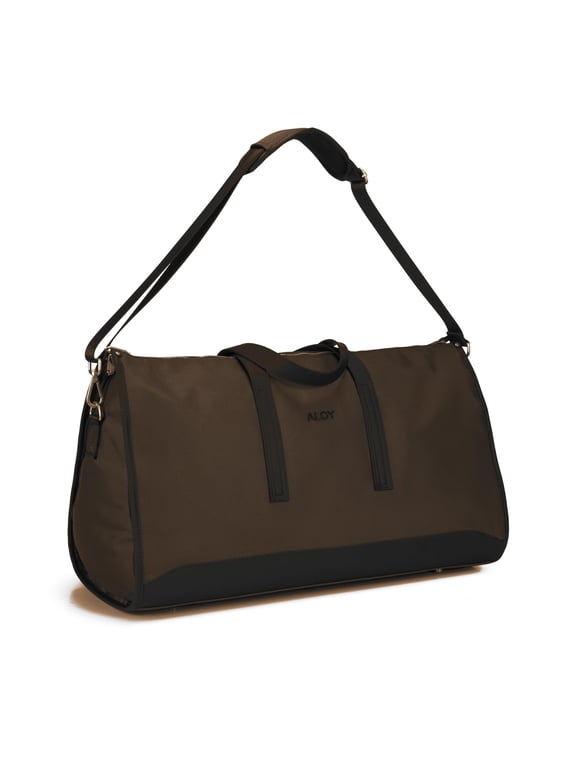 2-in-1 Garment Bag & Weekender Duffel Bag for Travel – Convertible Carry On Garment Duffle Bag for Men & Women, Wrinkle-Resistant Hanging Suit & Dress Bag (Dark Chocolate)