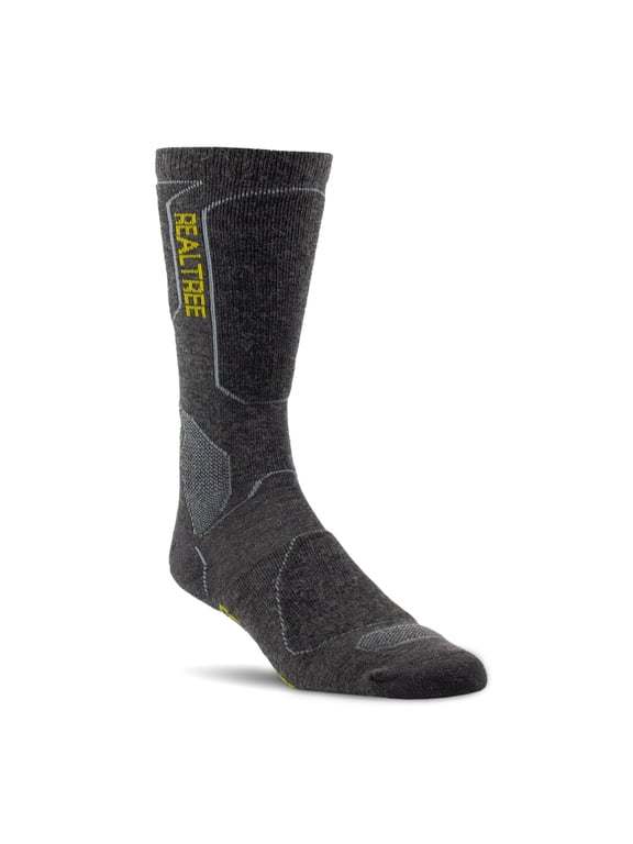 Men's Alpaca Midweight Crew Sock (Charcoal, Size L)