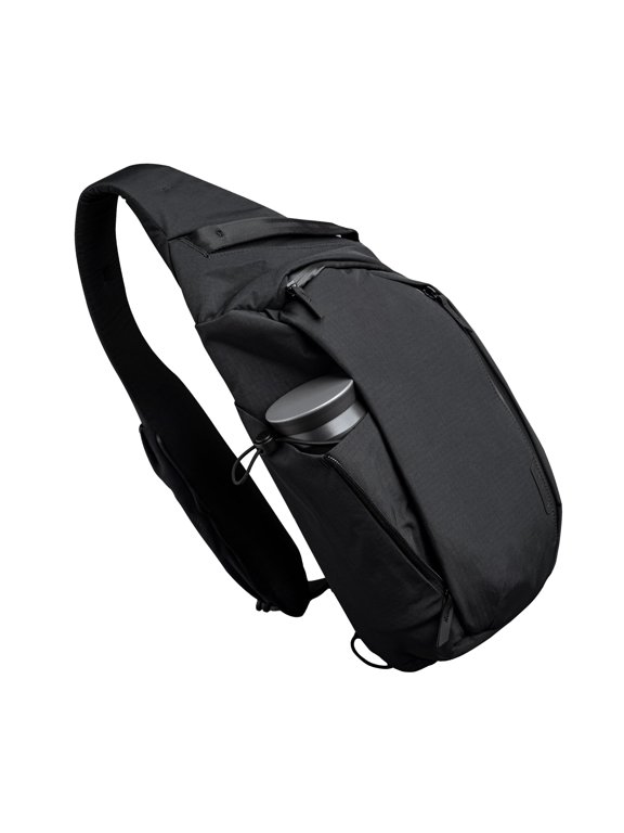 Metro Crossbody Left Shoulder 7.5L Crossbody Bag Men Black Fits 11" Tablet, Single Shoulder with YKK Zipper, Expandable Water Bottle Pocket, Weatherproof Fabric Axoflux 210D