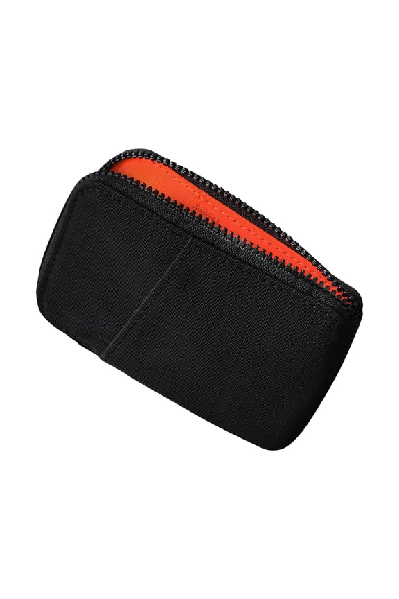 Zip Card Pouch - Card Wallet and Coin Pouch - Holds 12-20 Cards and Cash Holder with Black Axoflux, RFID Blocking Weatherproof Material Y101